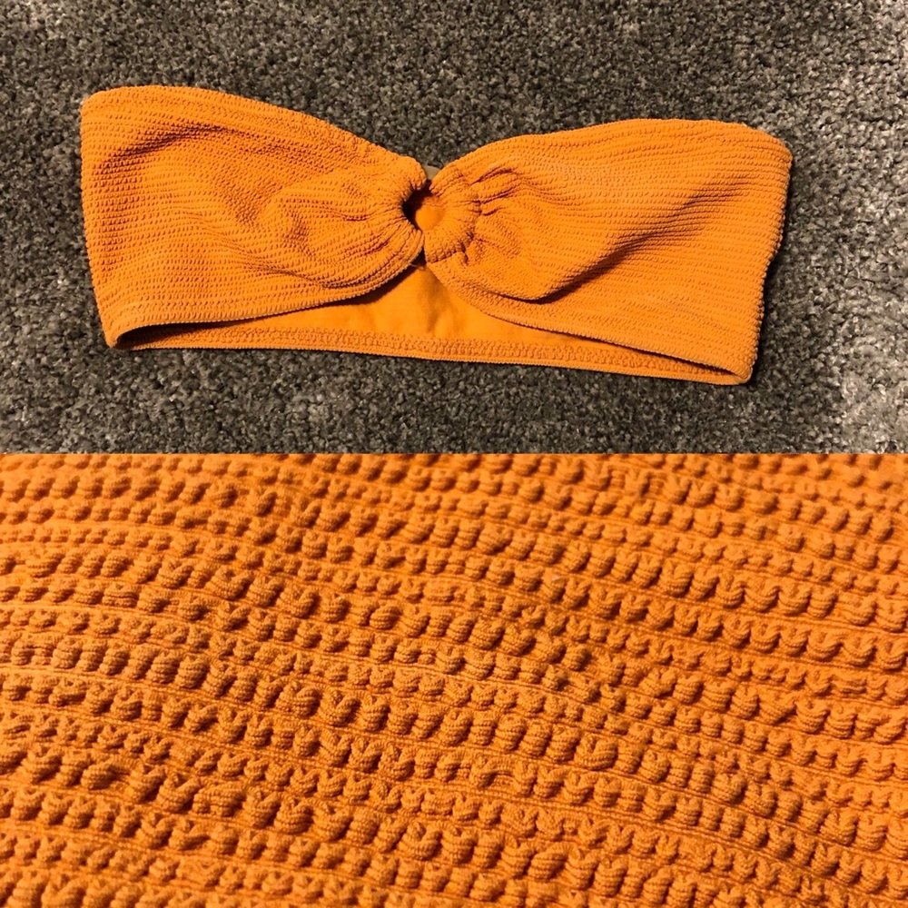 Orange Topshop Strapless Bikini Top
